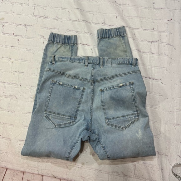 Cotton on harem pant’s like crotch Men's Light Blue Distressed Jeans size 30 - Picture 14 of 16